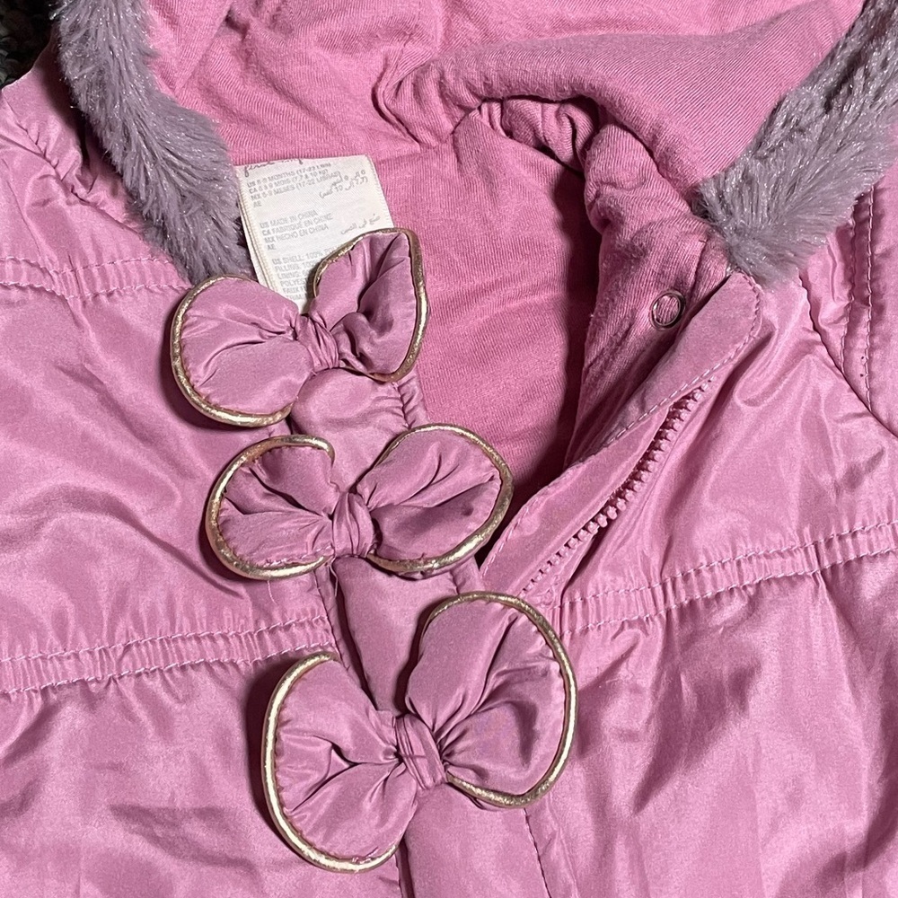 First Impressions 6-9 Month Bunting Suit Baby Girl 6 Month 6-9m Fall Winter Pink - Picture 5 of 8